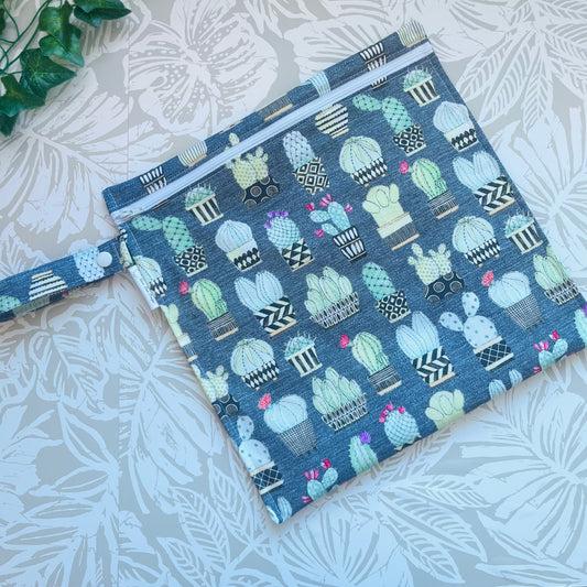 Grey Cactus Wet Bag