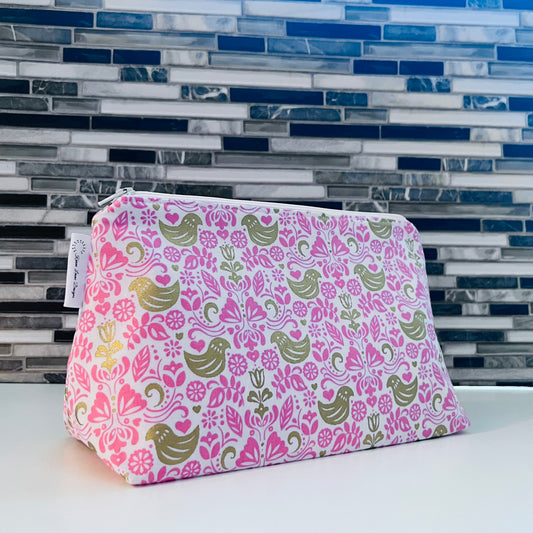 Gold Bird Travel/Cosmetic Bag
