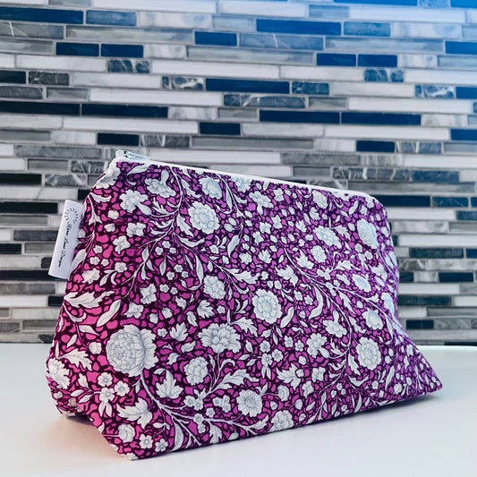Pink Floral Travel/Cosmetic Bag
