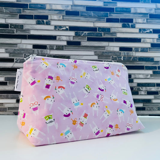 Pink Bunny Travel/Cosmetic Bag